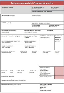 exemple facture commerciale export